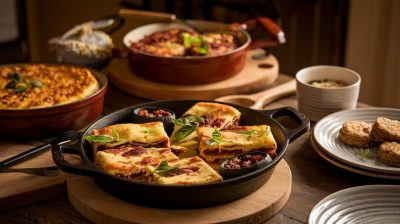 La poêle, votre nouvel allié en cuisine pour des recettes de gratin, lasagnes et cookies